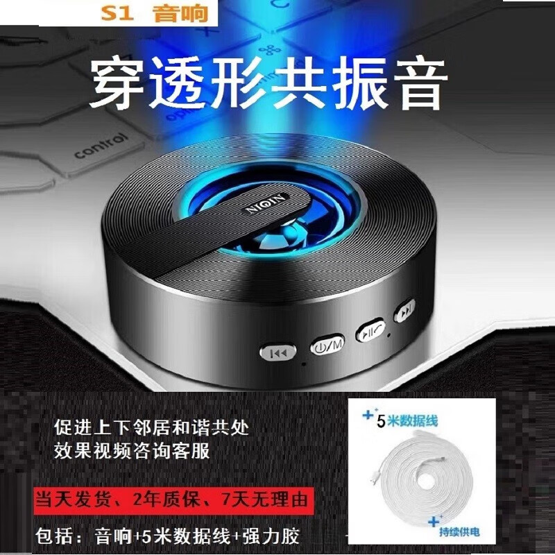 尼纳斯楼上楼上器骨传导共振音响大功率家用电动工具蓝牙震动穿透骨传导音响 第15款共震音响