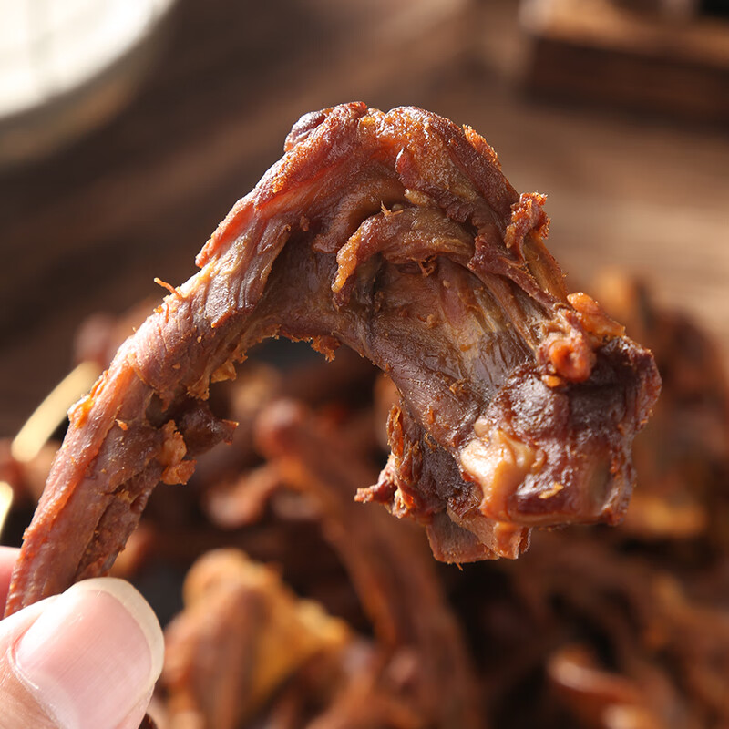 鸭架200g风干熟食办公零食即食品卤味鸭肉休闲小吃 200g 香辣鸭锁骨