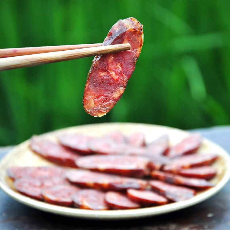 俏滋郎青城山腊肉农家自制手工腊肠四川特产麻辣香肠风干肠正宗川味辣肠 款)麻辣香肠微烟熏400g*3