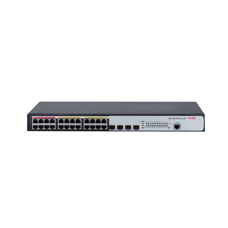 H3C华三（H3C）MS4100V2-28P-HPWR-EI 以太网WEB管理安防POE交换机主机24千兆电口+4千兆光口