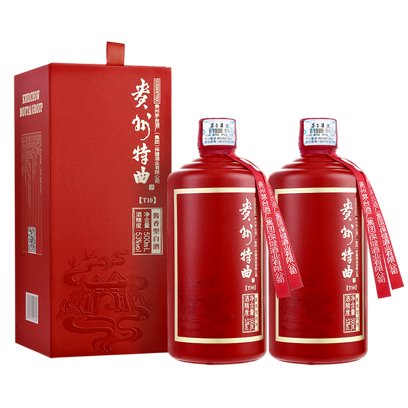 PLUS��Ա���������ڲ�����MOUTAI ę́ ę́���� �������� �����Ͱ׾� 53�� 500ml ˫֧װ 