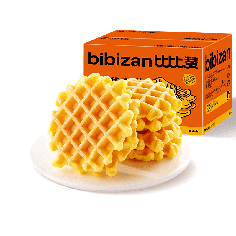 比比赞（BIBIZAN）蜂巢华夫饼1kg/箱 营养早餐手撕面包蛋糕点心小吃饼干休闲零食品