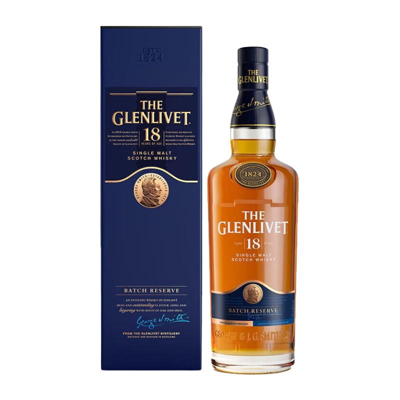 格兰威特（ThE GLENLIVET）单一麦芽苏格兰威士忌 斯佩塞产区 进口洋酒 保乐力加 一瓶一码 格兰威特18年700mL1瓶
