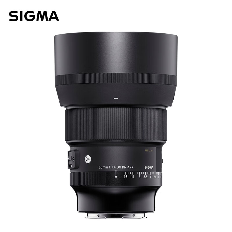 SIGMA 适马 Art 85mm F1.4 DG DN 远摄定焦镜头 索尼E卡口 77mm