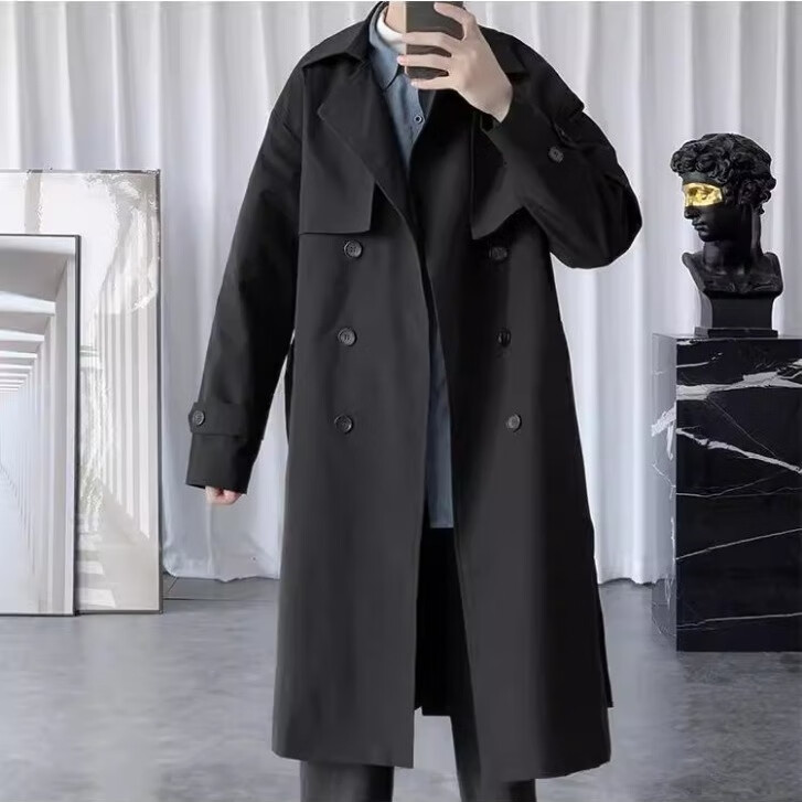 tdnzsel战壕风衣男德国中长1款士春秋季休闲2023新款冬季帅气外套秋天