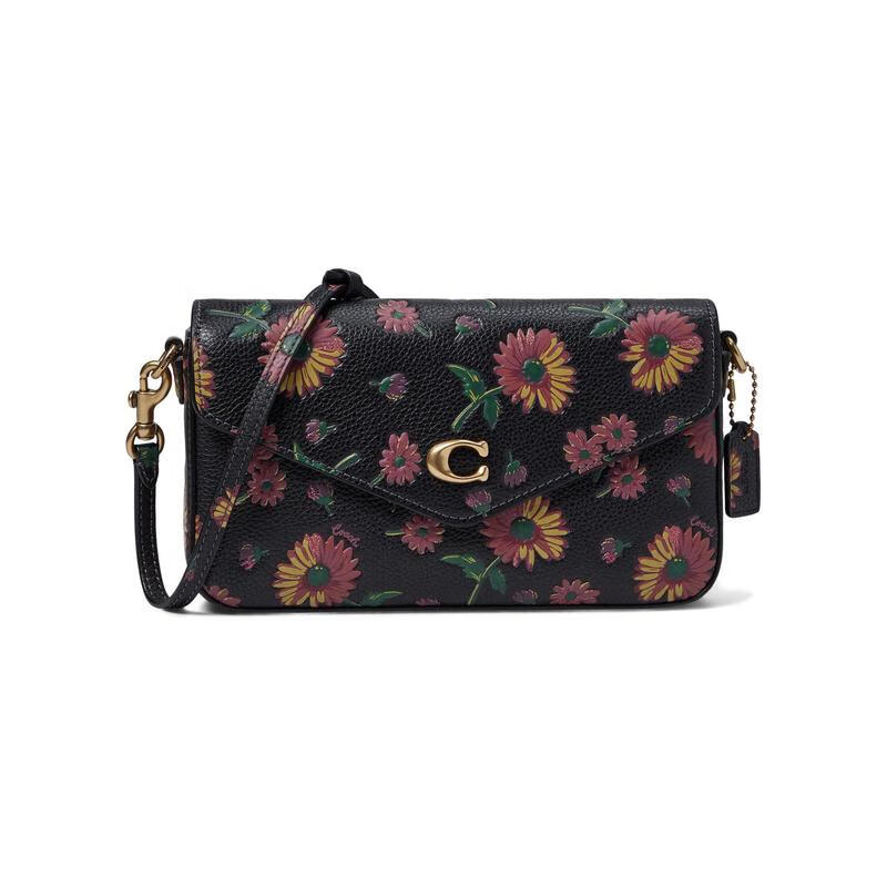 蔻驰(coach)23新款简约女士雏菊印花皮革单肩包 优雅时尚耐磨耐用 送