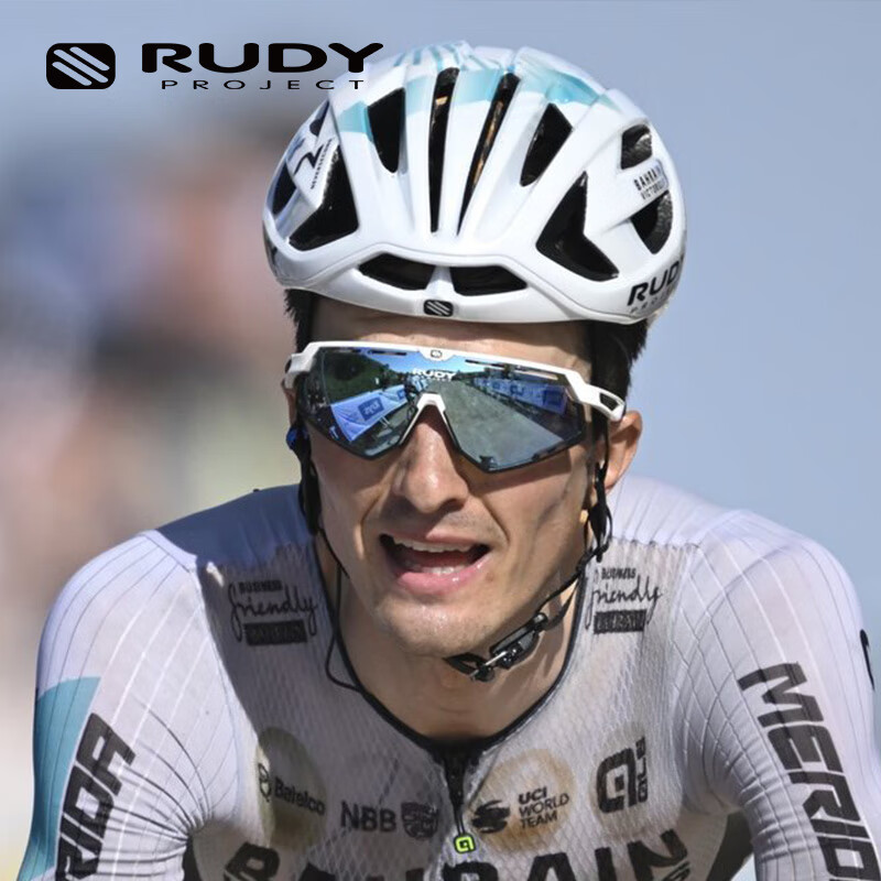 RUDY PROJECT璐迪自行车头盔骑行装备公路车破风盔巴林胜利车队限量版半帽EGOS 白/金(巴林胜利车队限量版) L(适合59-63cm)