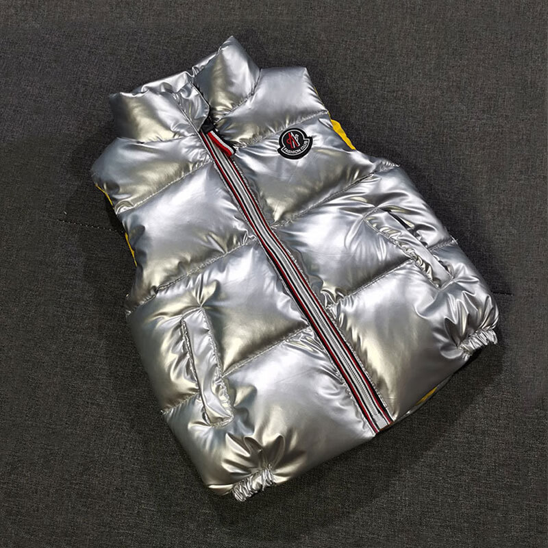 蕾叮咔2023秋冬新款儿童羽绒马甲女童加厚立领背心男童中大童坎肩bky 