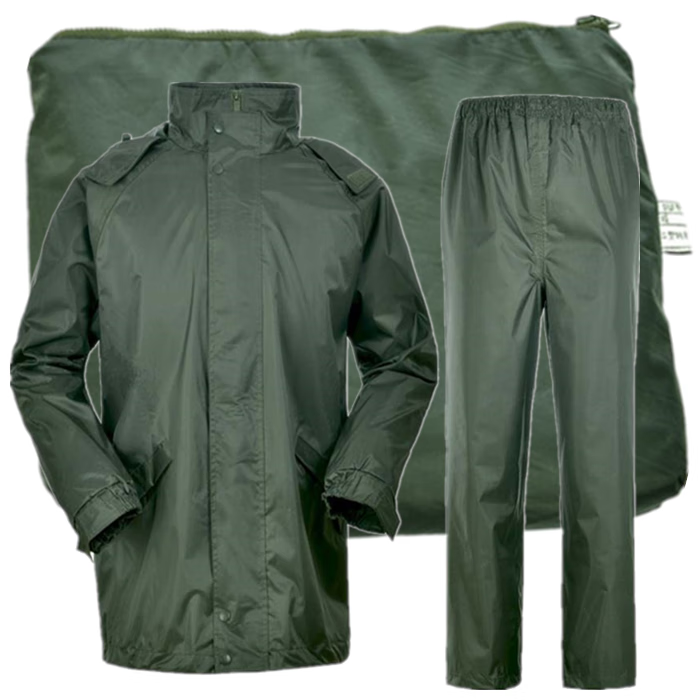 爵本橄榄绿新款雨衣消防分体雨衣军绿雨衣抢险救援便携户外套装用