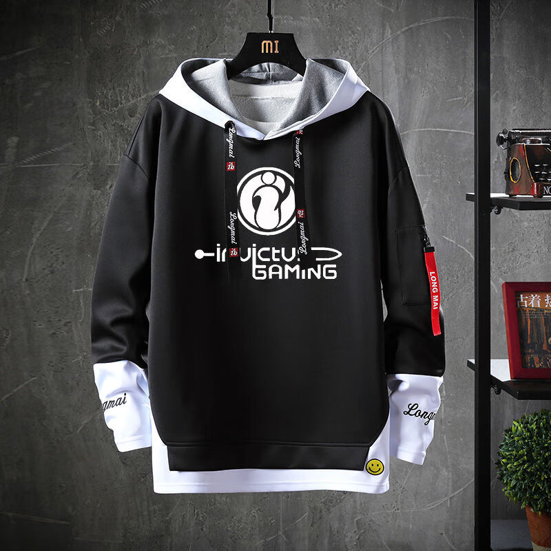 mificy春秋卫衣lol连帽ig战队粉丝服rng skt we外套青少年潮牌 黑色