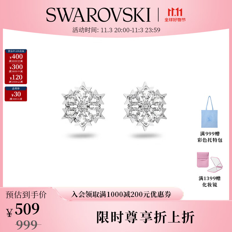 施华洛世奇（SWAROVSKI）【品牌官方直售】施华洛世奇 MAGIC 耳饰轻奢饰品 镀白金色  5627347怎么看?
