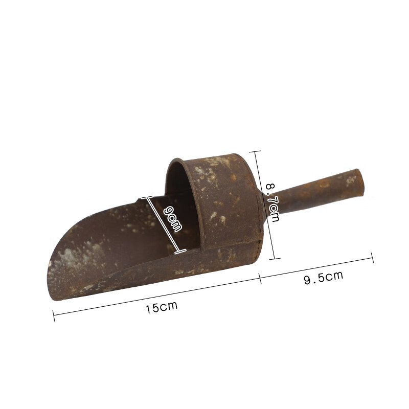 clcey爱上花园|园艺用品 铁艺做旧装饰道具 生锈的铁皮小铲子花铲铁铲