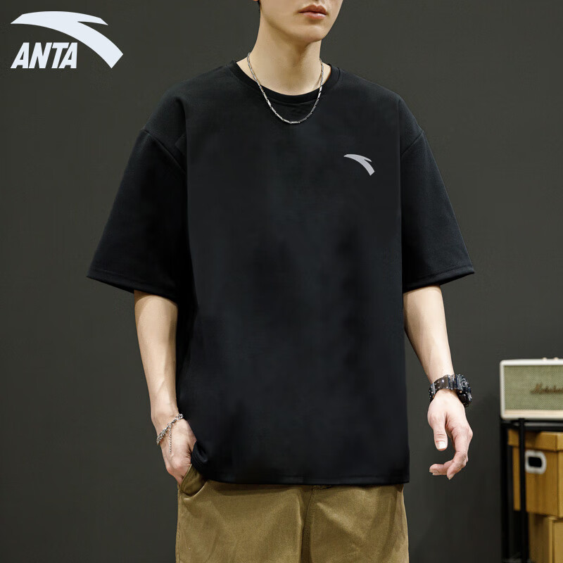 安踏(anta)t恤男短袖衣服运动服饰篮球体恤夏季2024冰丝速干跑步男士