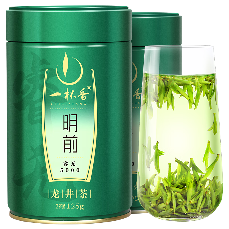 一杯香茶葉綠茶正宗明前頭采龍井茶250g2025新茶春茶禮盒裝自己喝送禮