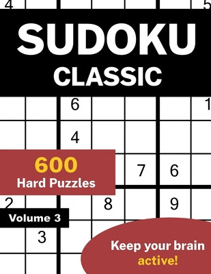 预订 sudoku classic volume 3: 600 hard puzzles
