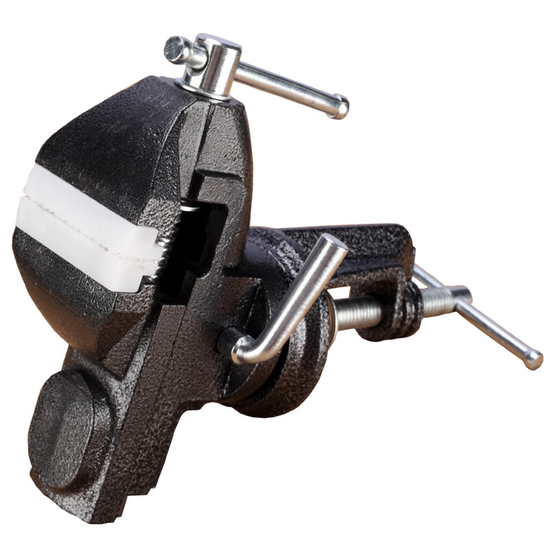 适之加重型50 mm万向小台钳迷你diy工作台缠线圈塑料夹口桌虎钳 塑料