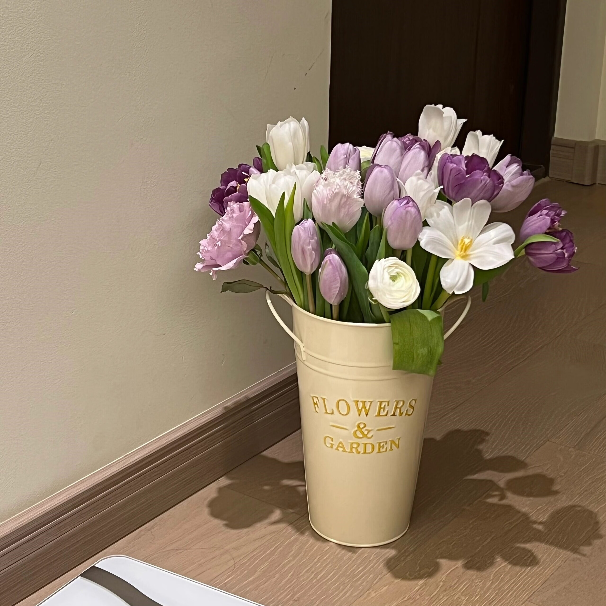 山头林村醒花桶养花泡花瓶 鲜花桶醒花桶复古铁艺花瓶泡花插花干花筒