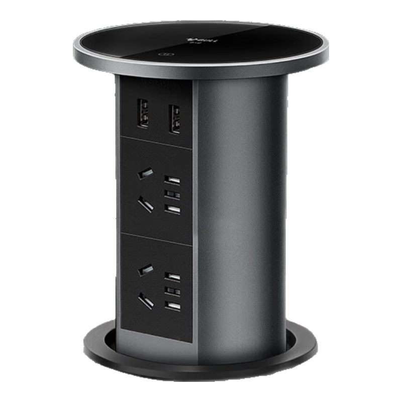 ��ţ��BULL�����߳� �綯��������/����ʽ/Ƕ��ʽ/�๦�ܲ��� ������̨������4λ���+2USB+10W��Ӧ��� ��ɫ