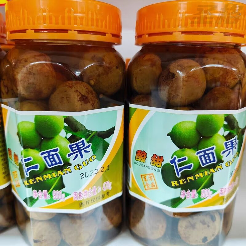 落蓝广东肇庆四会特产银稔豉油腌人面子酱油酸甜凉果蜜饯仁念果仁面果