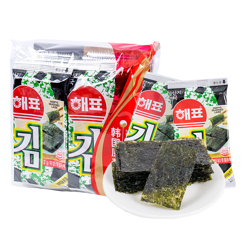海牌韩国进口海牌海苔 烤紫菜片拌饭夹心海苔 寿司材料 海味休闲零食 