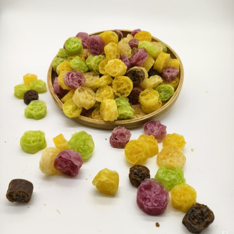 吸汁面藕干货荞麦批发商用素肥肠速食凉拌面筋冷串冒菜 彩色面藕500g