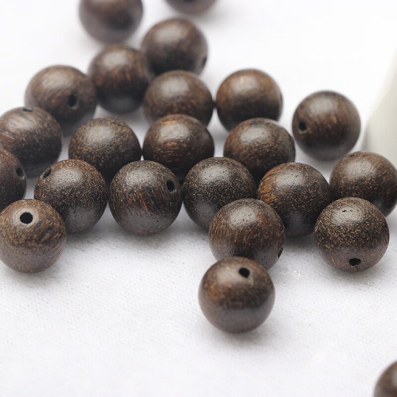 芯香海南沉香散珠子天然沉香木单珠diy文玩手工饰品菩提佛珠念珠 海南
