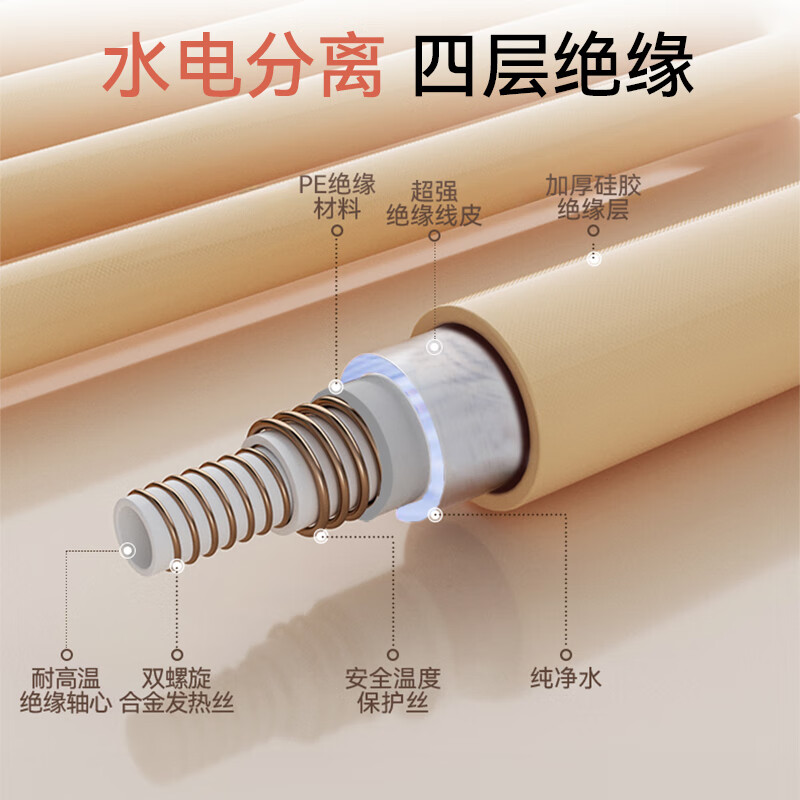 雅鹿【2025新款水暖毯】单双人加厚长毛绒电热毯水暖毯安全防水电褥子 智能定时数显【1.8*1.2】恒温除螨涤棉款