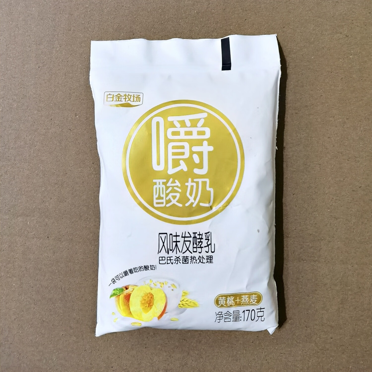 白金牧场黄桃嚼酸奶170*12袋