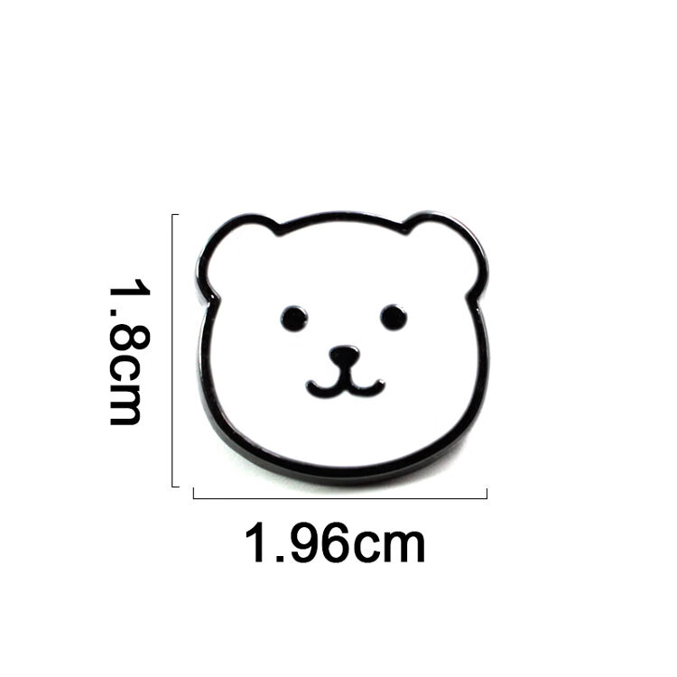 情人节礼物胸针情侣款可爱棕白色奶油小熊勋章男女简约徽章 白熊胸针