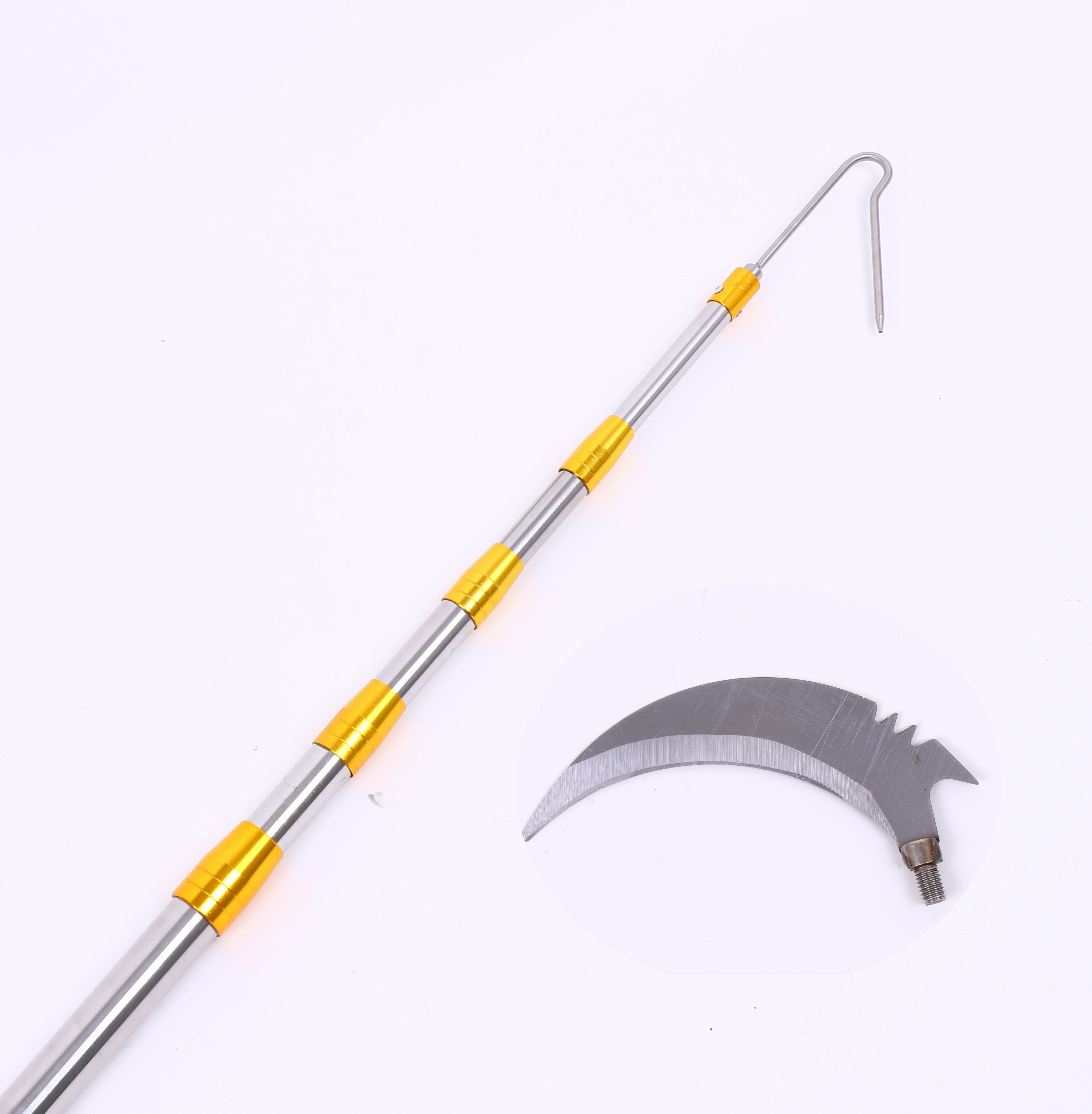 pdq摘香椿槐花钩子不锈钢伸缩采摘杆多功能采摘香椿槐花工具2019新款