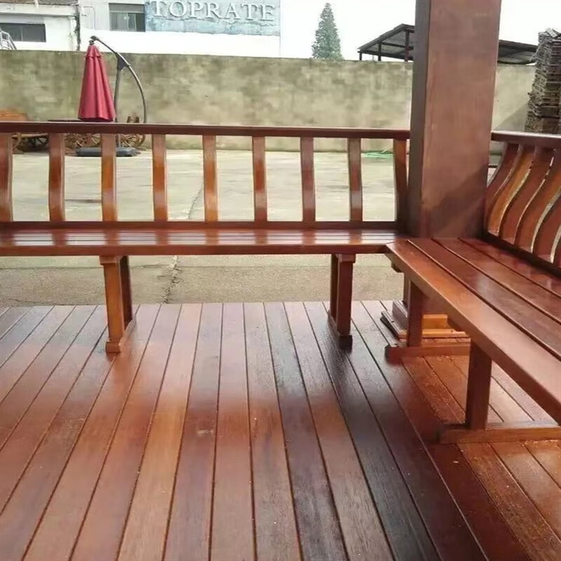 菠萝格防腐木地板花园木方室外板材木板栈道木料阳台露 扶手/立柱