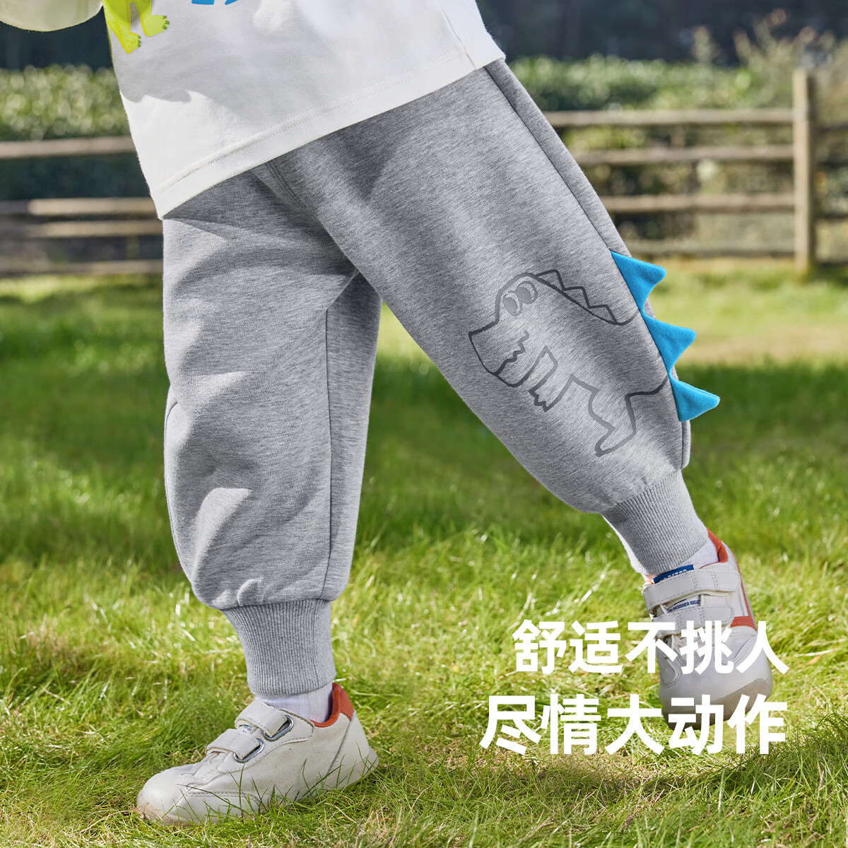 懿琪宝贝【设计师款】男童裤子春季宝宝pp裤小童长裤婴儿衣服儿童童装春款 浅麻灰色 90