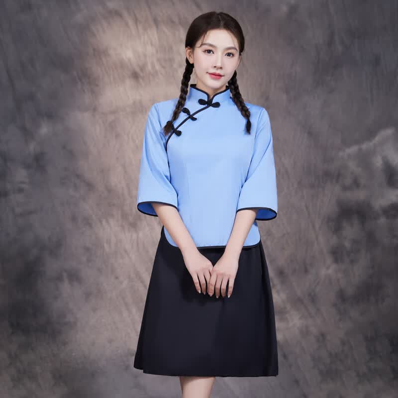 范哲琳(fanzhelin)民国风女装女五四青年装学生装复古学生服中山装