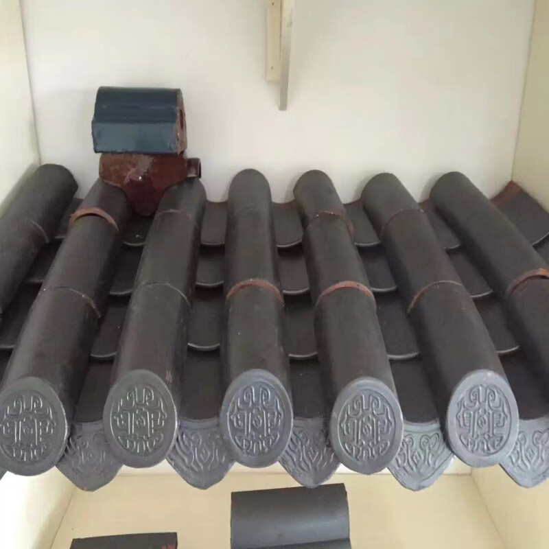 科拉多仿古琉璃瓦上釉古建筒瓦庙宇园林灰色围墙陶瓦可提供安装 灰色