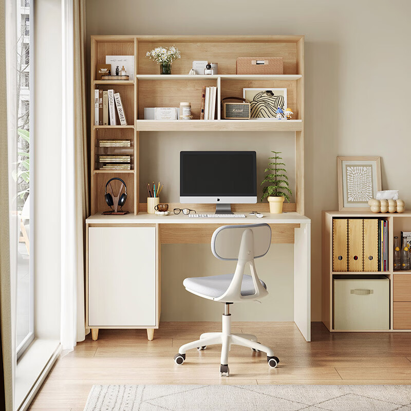 LINSY KIDS书桌书架一体组合电脑桌家用学习桌写字桌椅 JV7V-A书桌（1.2米）