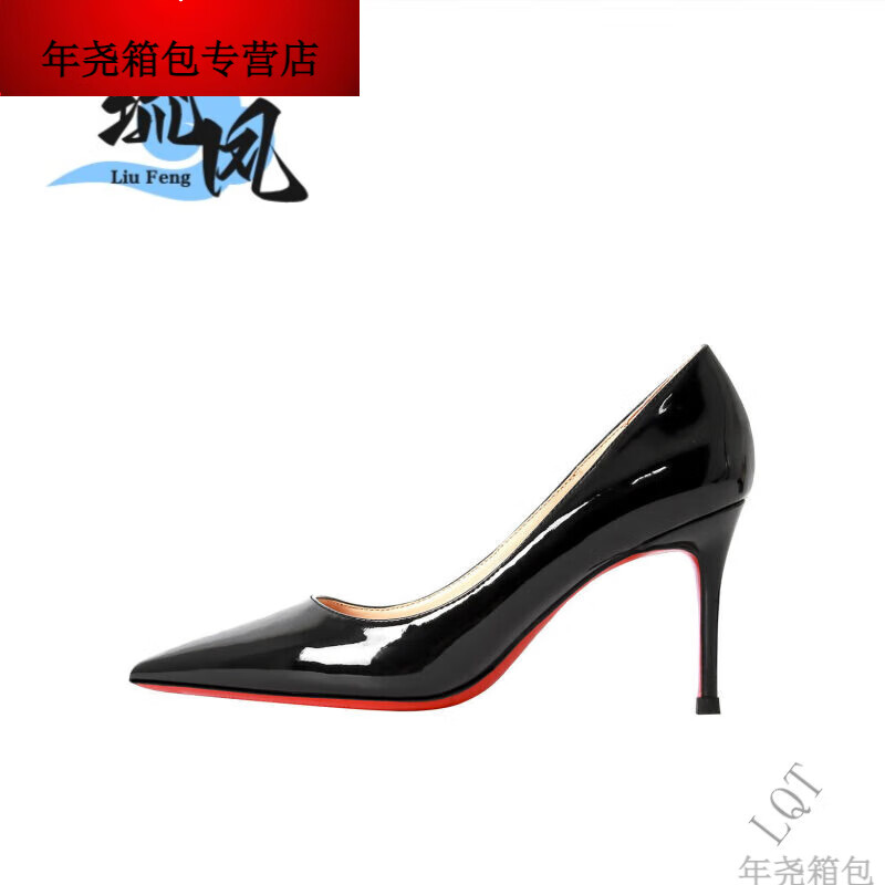 京蝌蝌琉凤cl高跟鞋经典cl红底高跟鞋萝卜丁尖头细跟性感纯欲风超高跟