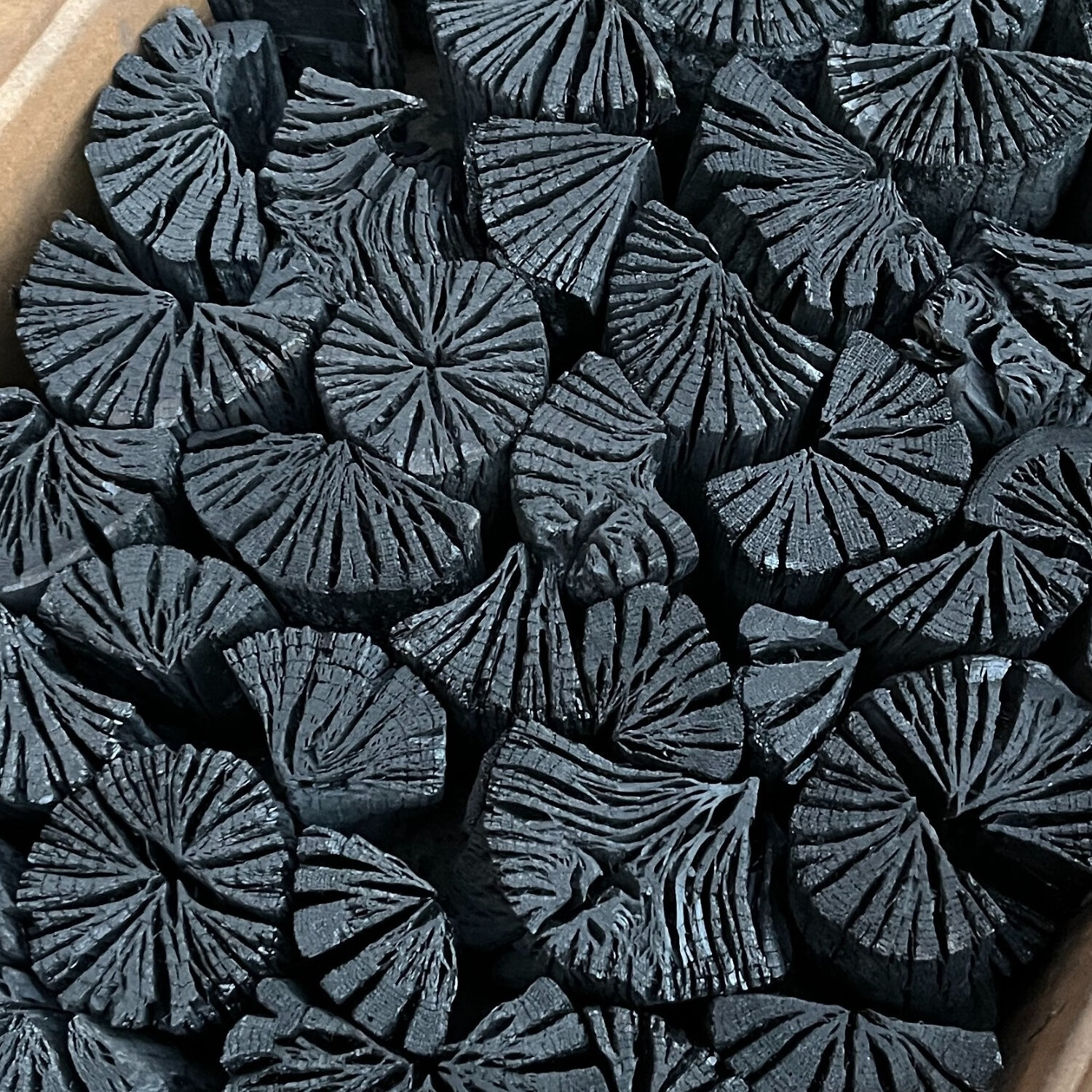 烧烤炭原木菊花白炭室内家用围炉煮茶耐烧高温铜火锅无烟木炭 中号菊花白炭(煮茶 烤肉 推荐) 5斤(含箱)