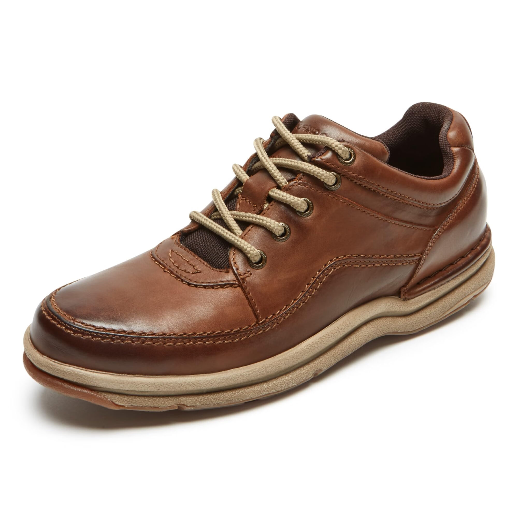 ROCKPORT �ֲ� ��ʿ����Ѳ�þ����������ʲ���Ь �𽺵� Brown Leather 9 Wide 665.62Ԫ