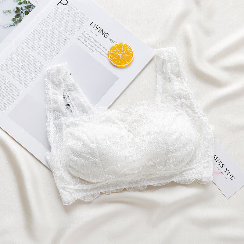 tomms)严选桑蚕丝真丝薄款无钢圈抹胸式文胸防走光性感柔软透气 白色