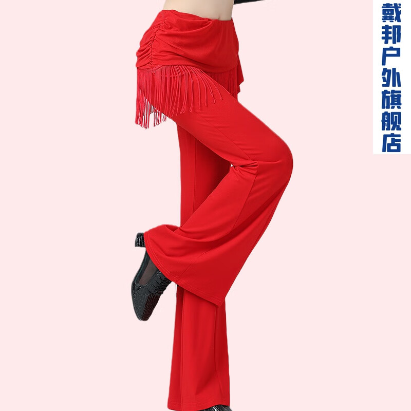 gubpmtshim舞蹈裙裤一体跳广场舞裤女长裤三步踩吉特巴裤子春秋水兵舞