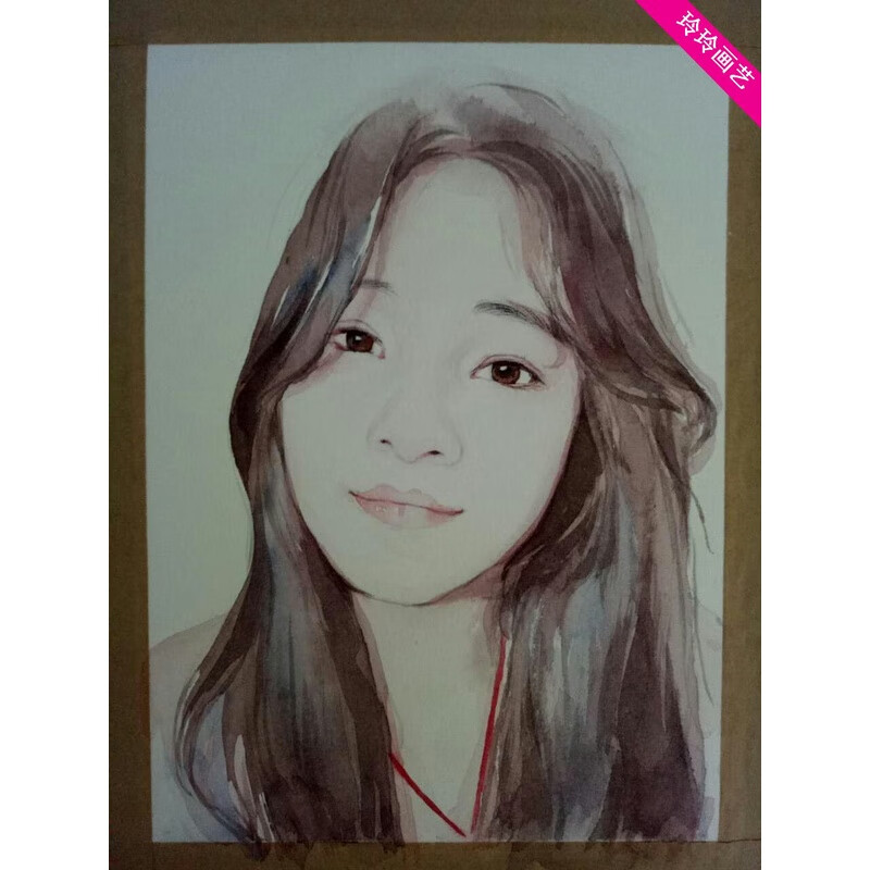 手绘水彩订制画像人物头像照片纯手绘人像素描生日礼物肖像画定制