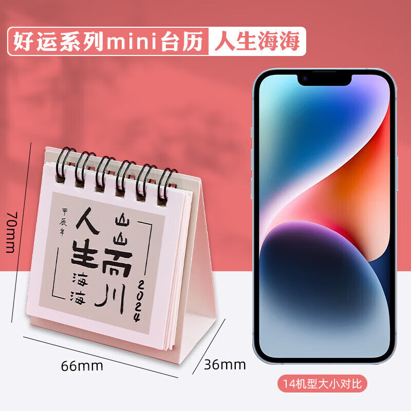 2024年新款桌面迷你台历本行动鸭创意小日历办公室创意摆件 人生海海
