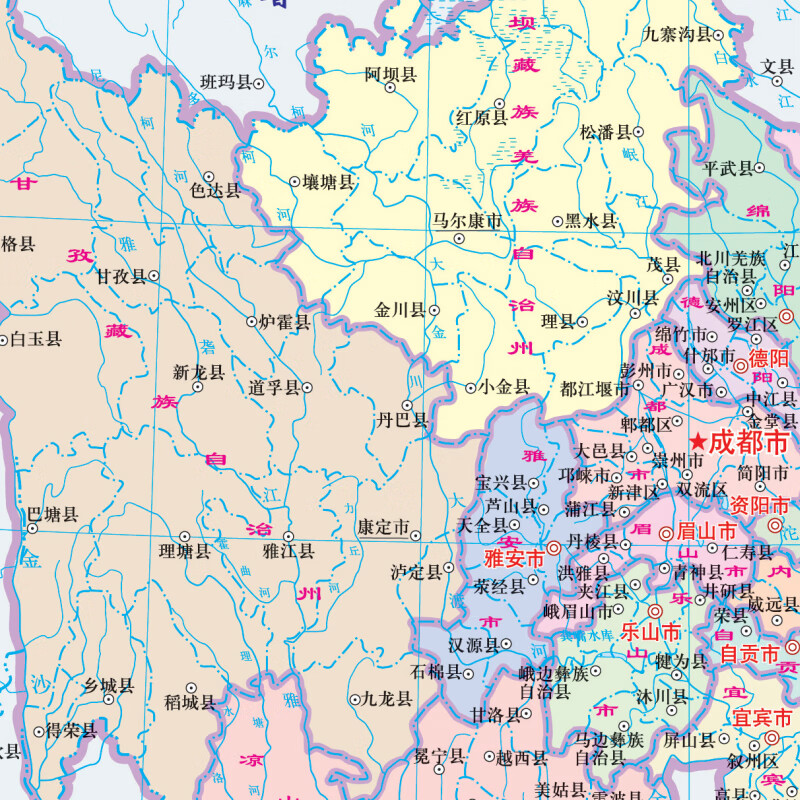 四川地图高清版可放大图片