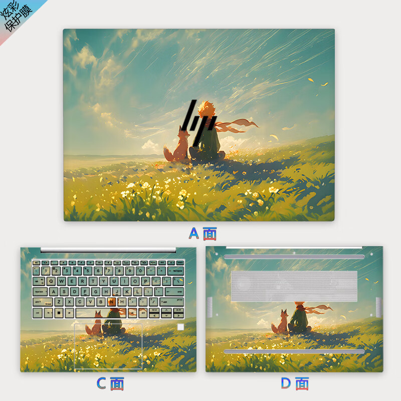 盛锐创惠普（HP） 战X 2024 锐龙版 贴纸笔记本外壳膜屏幕保护膜全套机身贴膜 图案01 A面