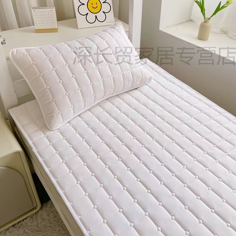 纤丽坊棉床垫日式色织水洗棉棉大豆纤维床垫防滑垫宿舍裸睡垫子 贵族