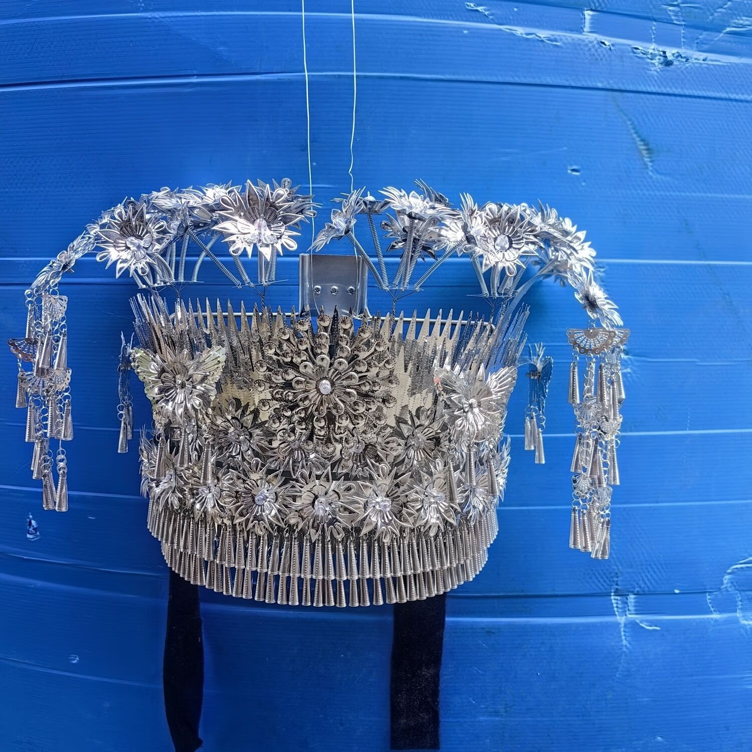 新款少数民族苗族银饰侗族帽子贵州广西苗族头饰