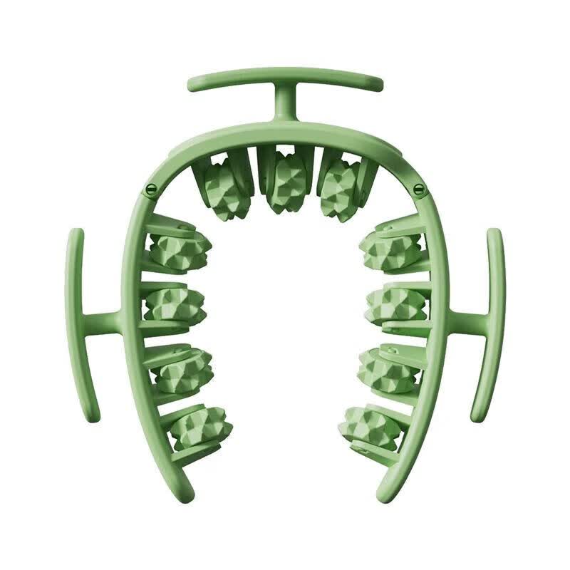 环形腿部按摩器瑜伽健身按摩器滚轮按摩工具小腿运动可拆卸腿部经 绿色