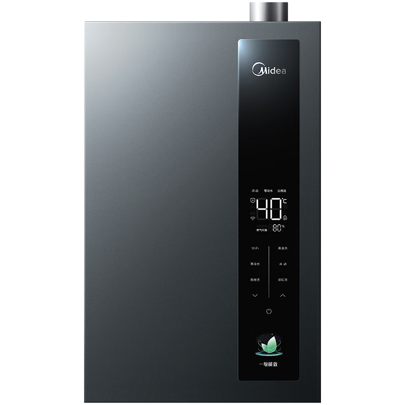美的（Midea）16升燃气热水器 天然气 一级能效节能 水伺服恒温 增压零冷水JSLQ27-16LN3 