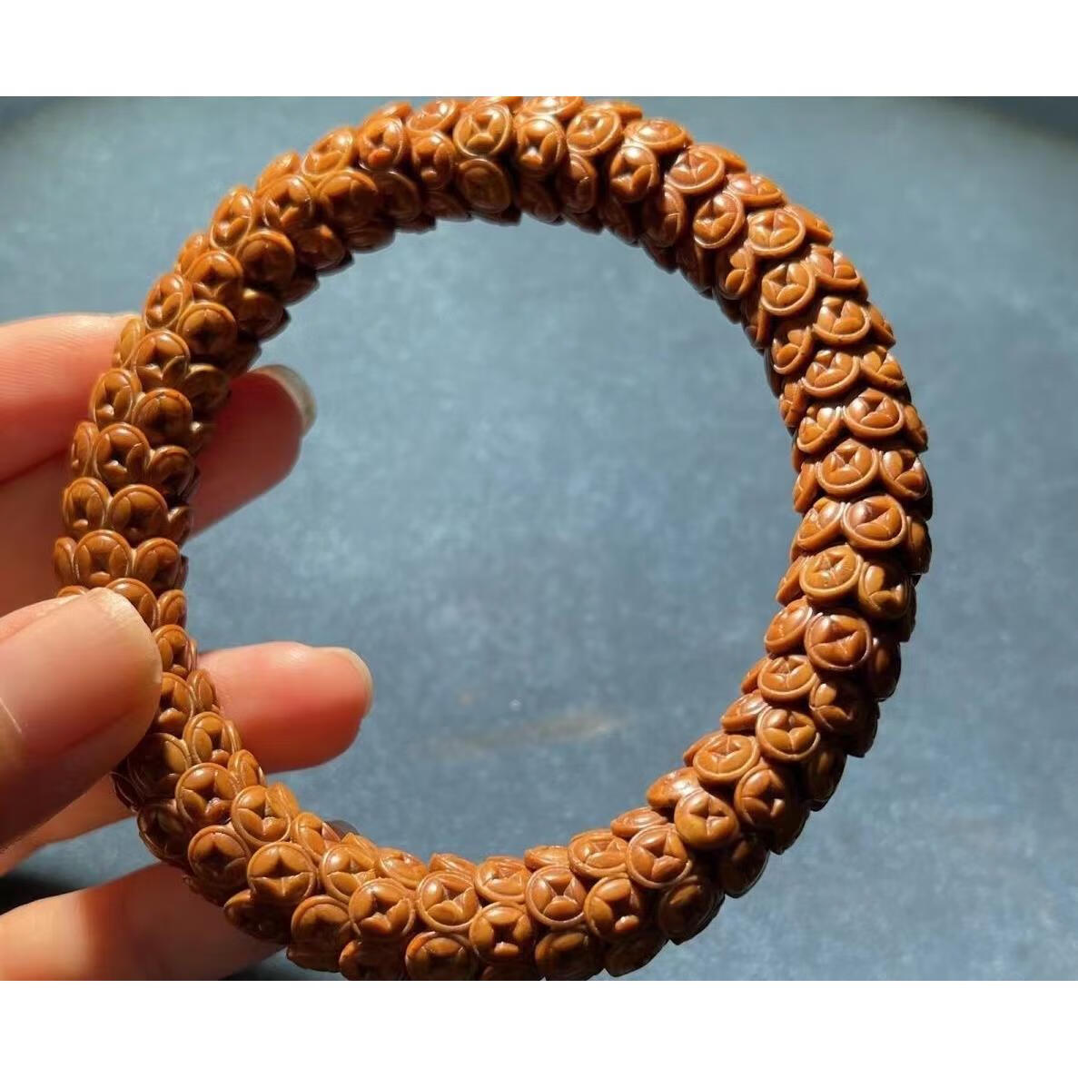 糜鸿(miehone)金饭碗紫金鼠精雕手串盘玩简单包浆上色快纯手工 12mm