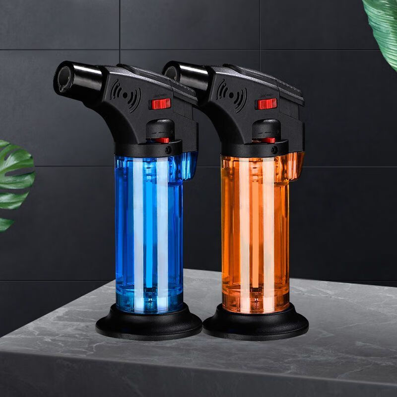 俊华防风直喷打火机可充气点雪茄点香点艾灸艾条专用气体焊喷枪点火棒 随机2支装 2支